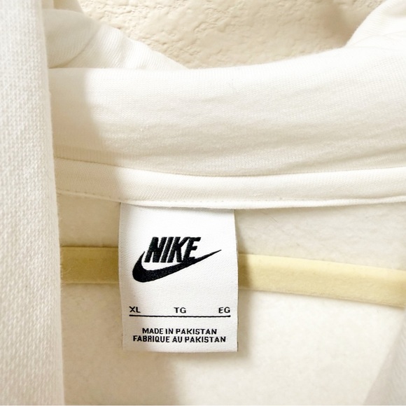 NEW Nike Sportswear Oversized Fleece Pullover Hoodie White XL NWOT - Picture 4 of 7